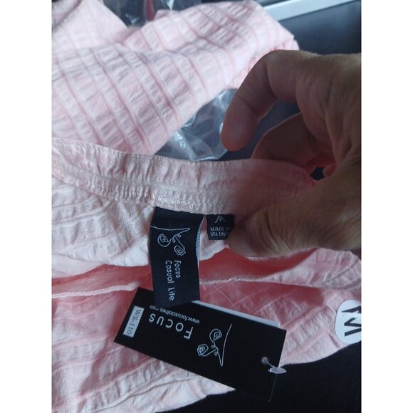 New Focus Casual Life Waffle Textured Popover Blouse - Picture 5 of 9